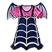 WuFun Girls Vampirina Costume Outfit with Headband Halloween Dress Up (Blue, 4-5Y)