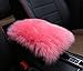 Sino Banyan Car Center Console Cover,Merino Sheepskin Wool Pad Cushion(5.91x11.81 inch),Pink