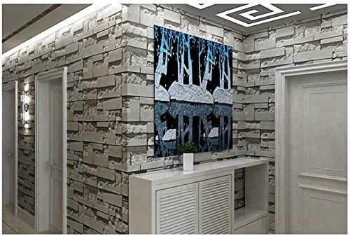 Wall papers 3D-like wallpaper pattern wallpaper bedroom living room TV background brick brick wall bricks , no.1 (light gray)