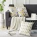 Top Finel Square Decorative Throw Pillow Covers Soft Microfiber Outdoor Cushion Covers 18 x 18 for Couch Sofa Bedroom, Set of 6, Grey & Yellow