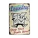 dingleiever-Laundry Drop Your Pants here Metal Sign Vintage Garage Wall Decor Rat Rod Stickers