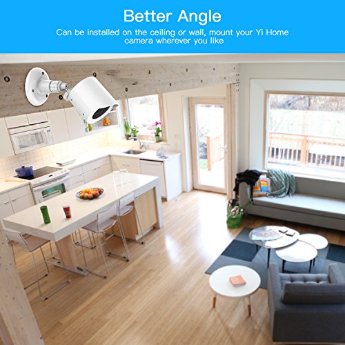 image for BASSTOP Yi Home Camera Wall Mount Bracket,Weather Proof 360 Degree Pro