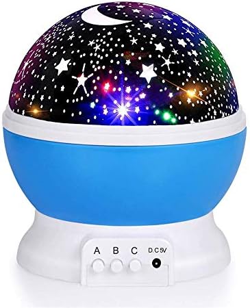 Night Light Lamps for Kids, Night Light Lamp Projector, Star Light Rotating Projector, Colorful Night Light Lamp for Children with 3 Modes Moon Star Projection