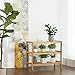 SONGMICS 3-Tier Bamboo Shoe Rack Bench, Shoe Organizer, Utility Storage Shelf Rack, Storage Shelf, 3-Shelf Shelving Unit, for Entryway Hallway Bathroom Living Room and Corridor, Natural UBCB03NL