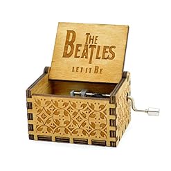 Meiion Boîte à Musique en Bois sculpté à l’ancienne: Les Beatles - Les Beatles, Paul McCartney, John Lennon, RIngo Starr, George Harrison