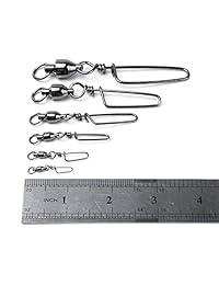 Dr.Fish   Cojinete de bolas de pesca de alta resistencia, giratorio con broche costero, anillo soldado, estándar de agua salada de alta resistencia de 26 lb a 500 lb, 100  de cobre y acero inoxidable recubierto de níquel negro