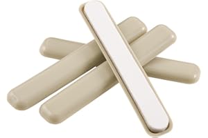 WAXMAN Self-Stick Bar Furniture Sliders for Carpeted Surfaces (4 piece) - 1/2" x 4" Bar SuperSliders,Beige