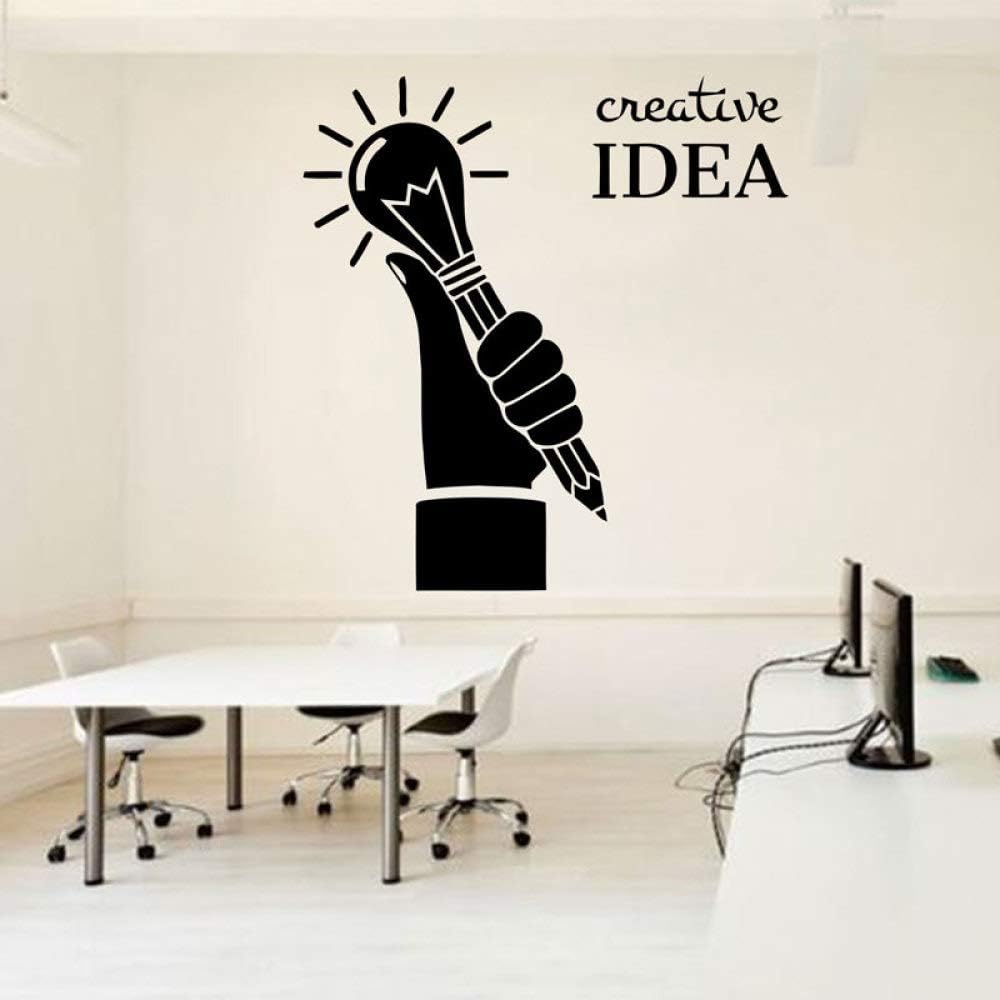 Jxwh 54x57cm Office Wall Decal Creative Ideas Bulbs Corporate