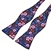 PenSee Mens Self Bow Tie Multi-color Floral Jacquard Woven Silk Bow Ties