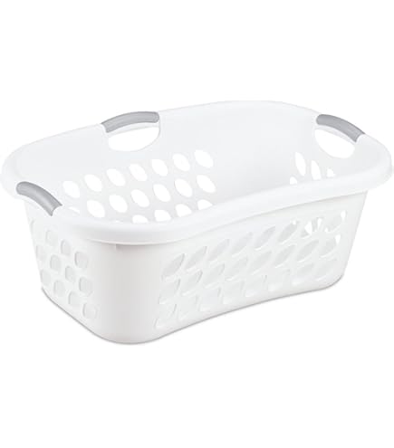 Amazon.com: Hip Hold Plastci Laundry Basket, White with Titanium