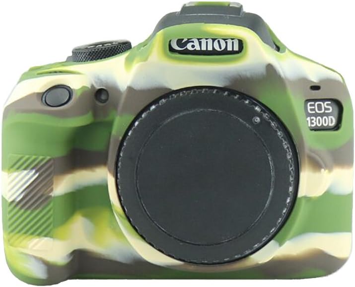 HelloPower 1300D Rebel T6 Camera Housing Camera Body Case Cover Soft Silicone Protective Accessory Rubber Detachable Protection Camera Bag for Canon EOS 1300D Rebel T6 Kiss X80 Digital Camera