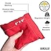 All Weather Cornhole Bags - Made with Corn-Shaped Synthetic Corn for Real Feel - Set of 8 Bean Bags for Cornhole Game - 4 Red & 4 Black