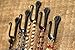 Wrought Iron Hooks- Nail Hooks- For Hanging -Set of 12- Black Hand Forged Wrought Iron Hooks
