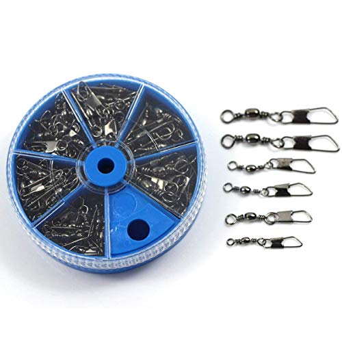 Croch Fishing Swivel with Safty Snap Connector Solid Rings