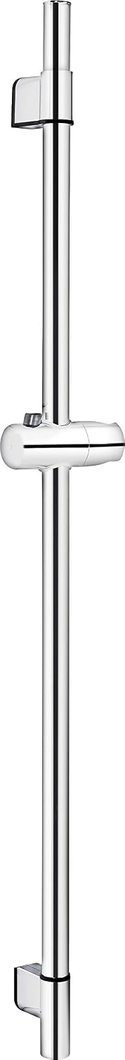 Cornat Cervia TECB3442 Wall Rail 90 cm Length Variable Wall Fixings with Push Button Slider Chrome-Plated Shower Rail Shower Rail Shower Holder