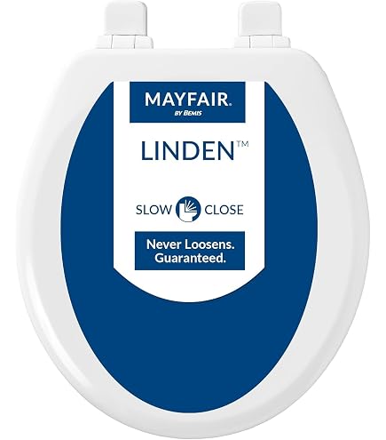 Mayfair Slow Close Toilet Seat 4-Pack - Round, White, Easy Clean Hinges, Non-Slip Fit, Made In USA, Fits Standard Round Bowls