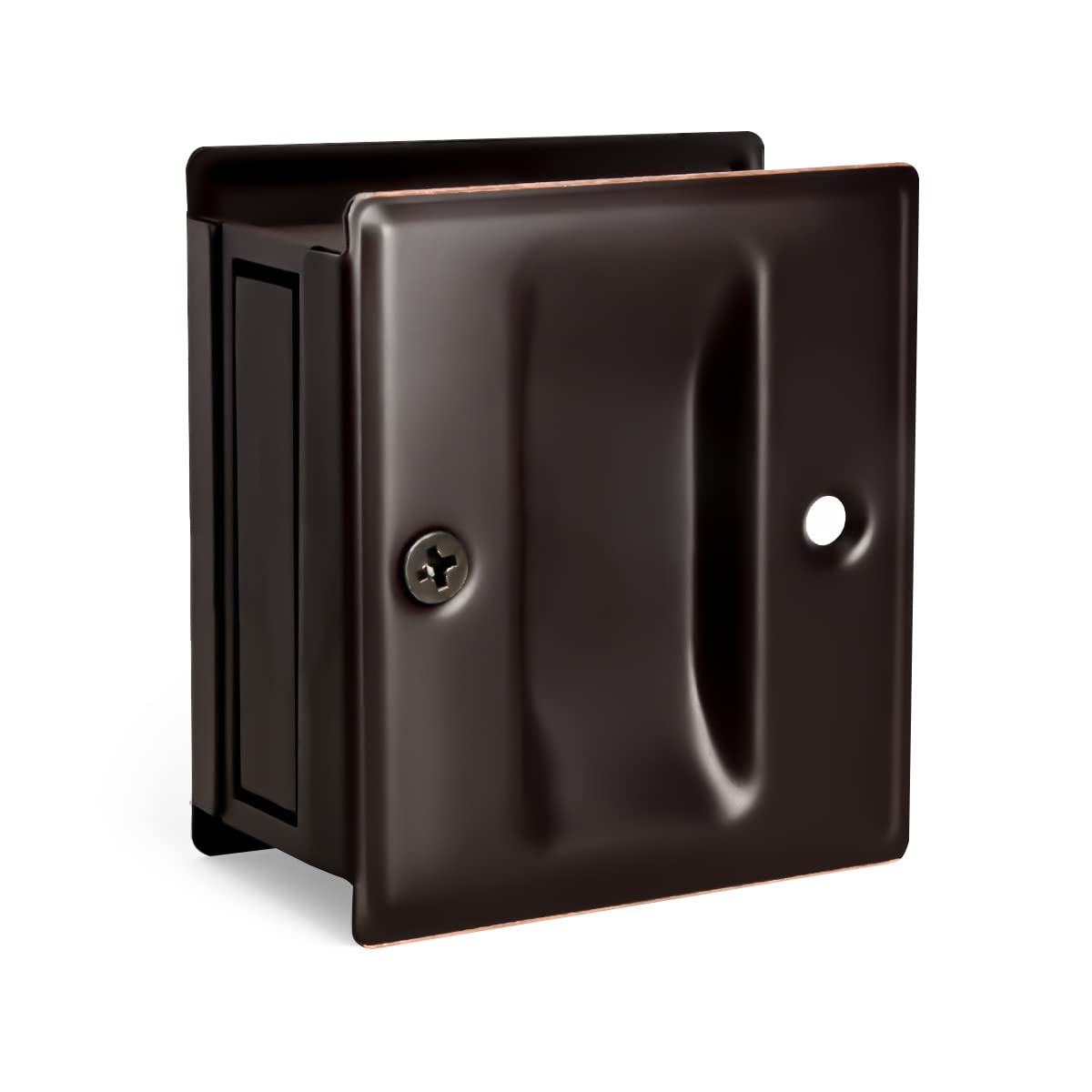 Photo 1 of HOMOTEK Privacy Pocket Door Pull - No Lock, Replace Old or Damaged Pull for Sliding Door, 2-3/4'x2-1/2', 1-3/8' Thickness, Oil Rubbed Bronze