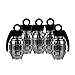 Senzeal 5x Aluminum Grenade Bomb Style Universal Car Truck Motorcycle Wheel Valve Caps Bicycle Tire Air Valve Cover Gray