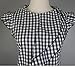 AOEMI Women Sleeveless Plaid Blouses Ruffles Trim Vintage Gingham Retro Style Peplum