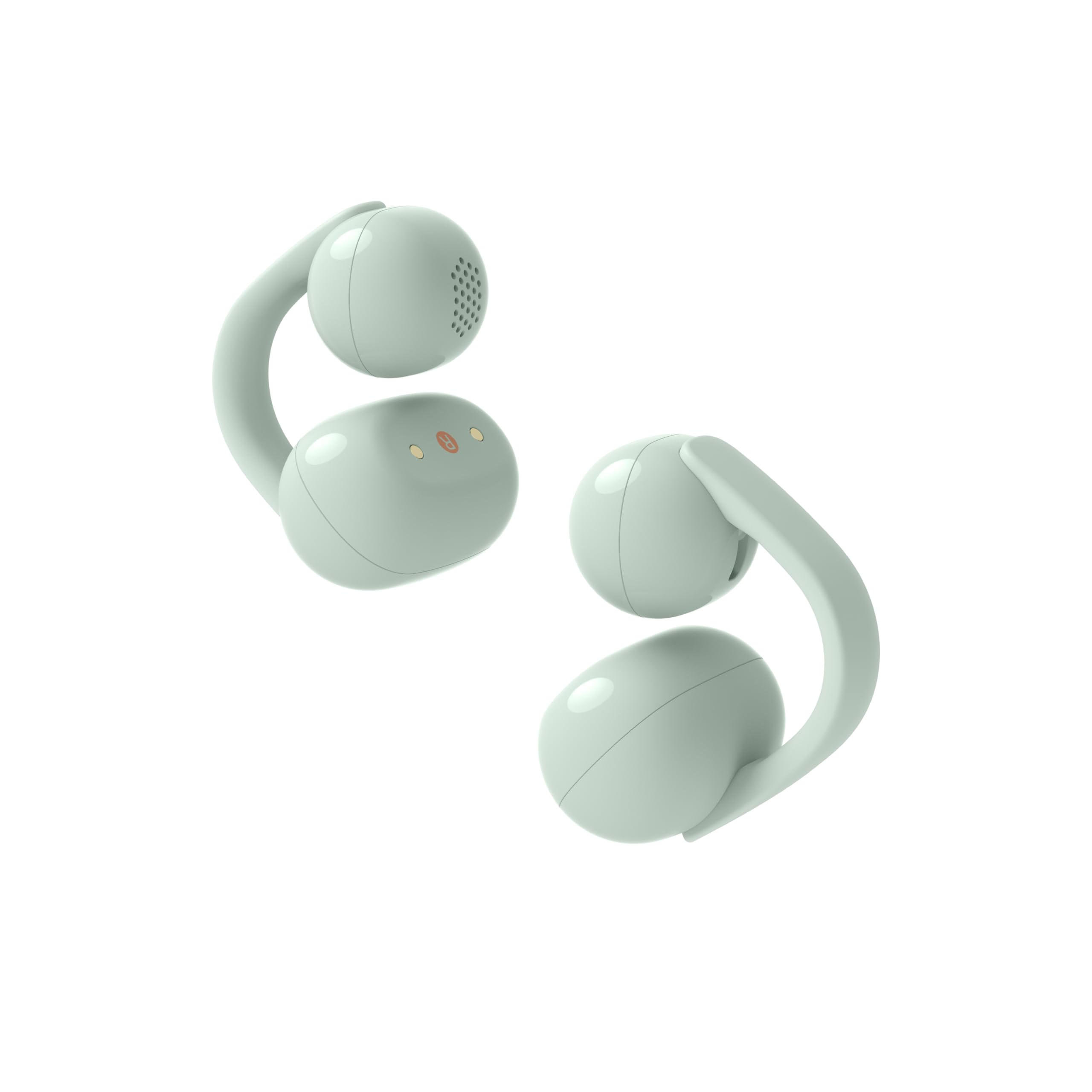 Sony LinkBuds Clip Open-Ear Headphones, Comfortable Clip-On Design, 3 Listening Modes & Rich Sound, IPX4, Clear Calls, 37H Battery, AI Voice Assist, Tap Control, iOS & Android – Green