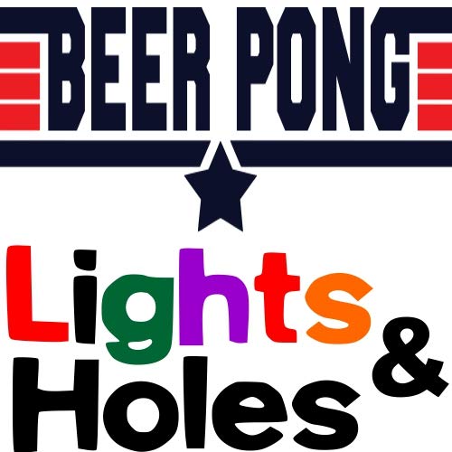 8-Foot Professional Beer Pong Table w/Cup Holes & LED Glow Lights - Top Pong Edition