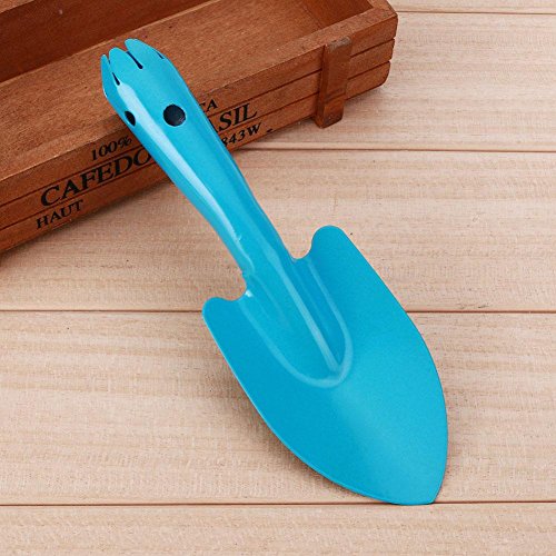 Mikolot Mini Metal Garden Hand Shovel Flower Soil Planting Kids Spade Tool(Blue) - Thumbnail 2