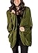 AlvaQ Women Loose Open Front Knit Sweater Cardigan With Dolman Sleeves And Big Pockets
