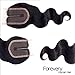 Forevery Hair Lace Closure 4x4 Body Wave Brazilian Virgin Human Hair Extensions Middle Part