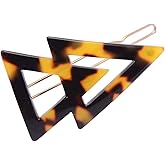French Amie Pyramid Small Handmade Tokyo Celluloid Acetate Side Slide Barrette Snap on Hair Pin Clip (Tokyo)