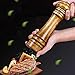 Wood Pepper Grinder Hand Operated Pepper Mills With Ceramic Core Adjustable Grinder 8 Inch - 1 Piece With Matching Stand