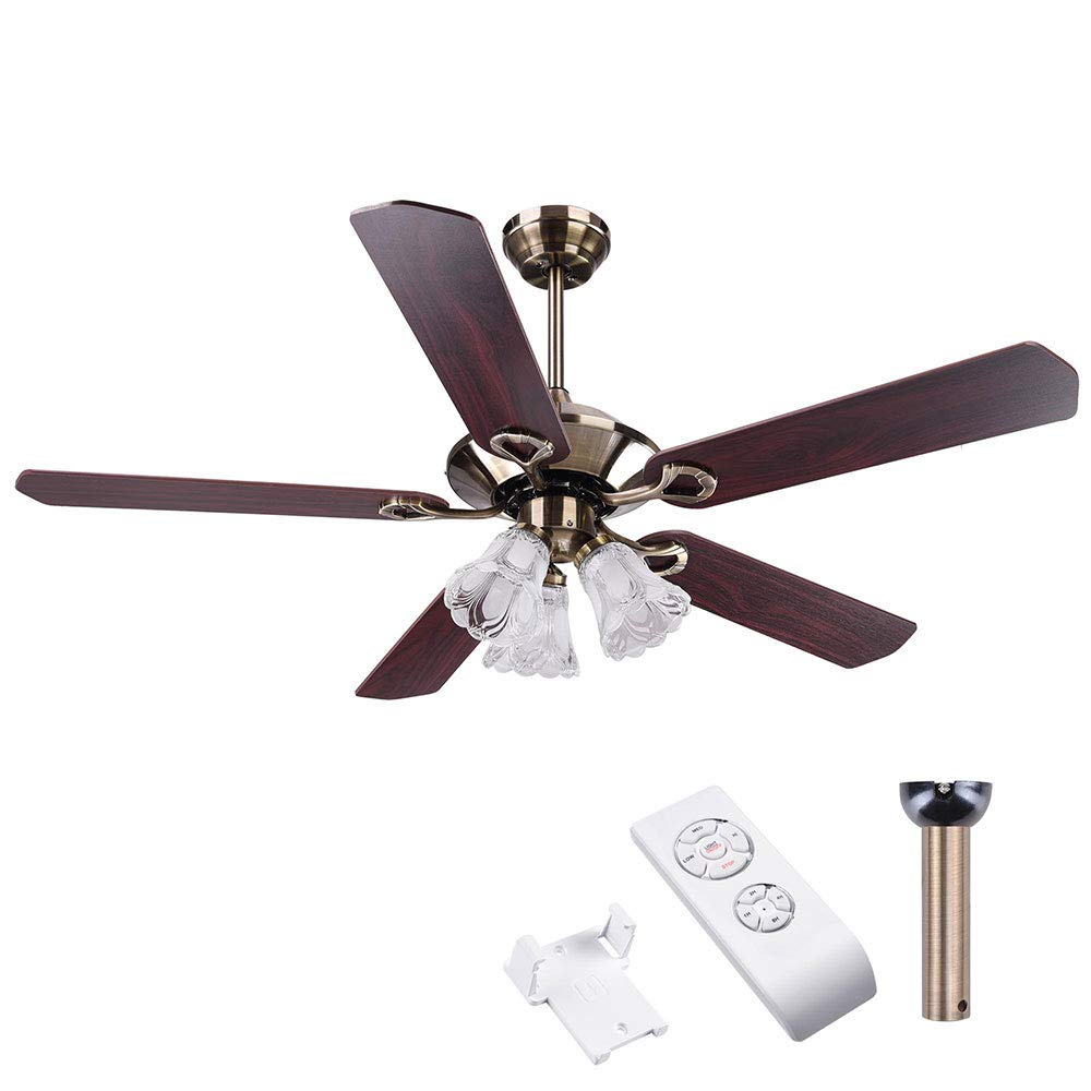 52 Hugger Ceiling Fan With 3 Light Fixture 5 Reversible Blades 3