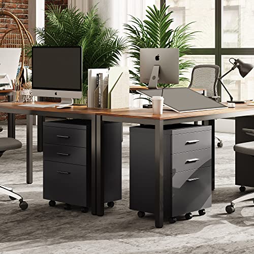 DEVAISE 3 Drawer File for Home Office, Wood Under Desk Filing