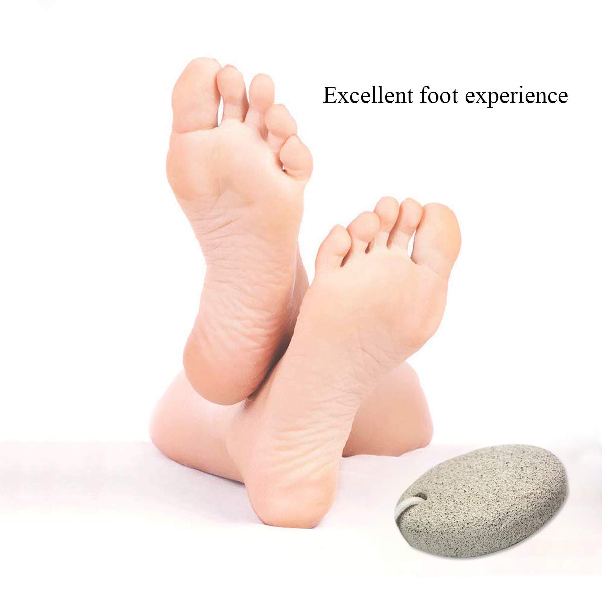 DEELING STYLE 2 Pack Foot Pumice Stone for Feet Hard Skin Callus Remover and Scrubber: Beauty