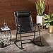 Amazon Basics Foldable Rocking Chair, Black