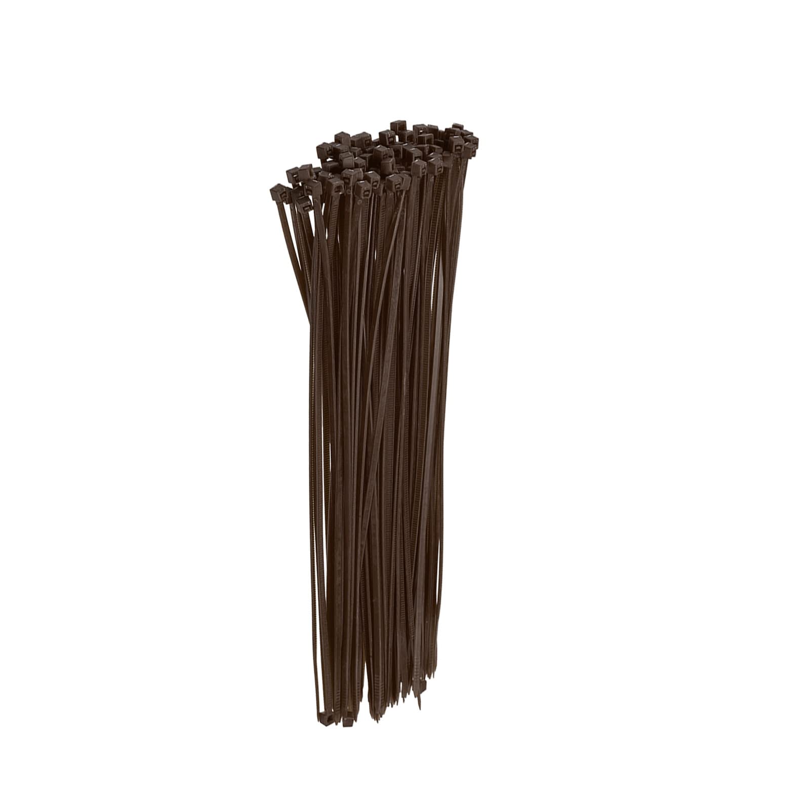 Rebower Cable Zip Ties Nylon Cable Wraps, [for Home, Garage and Daily Use] - 8x0.1 Inch/Brown / 100Pcs