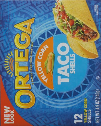 ORTEGA YELLOW CORN TACO SHELLS, 4.9 OUNCE, 12 SHELLS