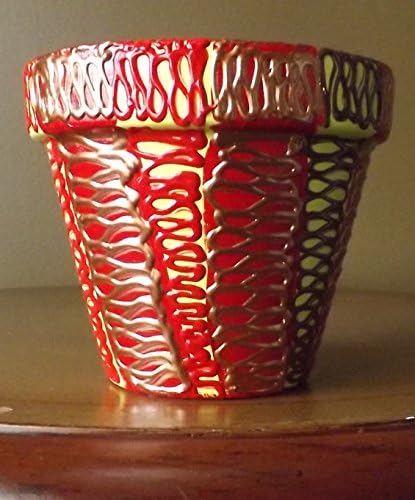 Small Painted Flower Pot