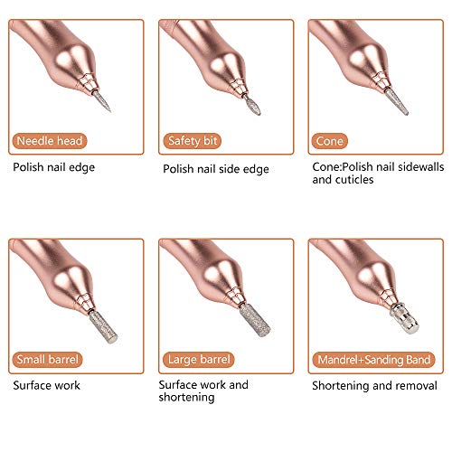 Electric Nail Drill Curve Shape Hand-piece File Portable Grinder Manicure Pedicure Tools Acrylic Gel Nails with UL Certificate Adapter