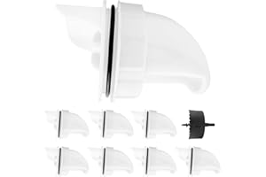 [8 Pack] Aopchry Automatic Chicken Feeder (White), Chicken Feeders No Waste Feed, Egg Shaped Thickened Design, Rain-Proof, Suitable for Various Poultry, with Mounting Hole Opener