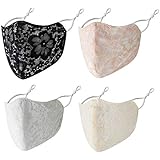 Amazon.com: Bridal Lace Face Mask for Wedding, Champagne with 