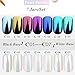 CHARMING MAY Pearl Powder Mirror Effect Rainbow Unicorn Chrome Metallic Manicure Pigment Nail Art Mermaid Powder (7 Pack Pearl Powder)