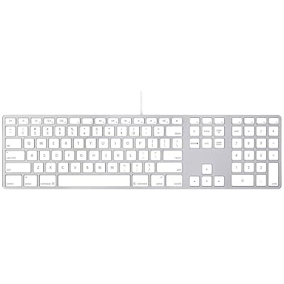 Apple Wired Keyboard with Numeric Keypad Compatible with Mac OS X v.10.6.8 & later Versions (MB110LL/B) (Renewed)