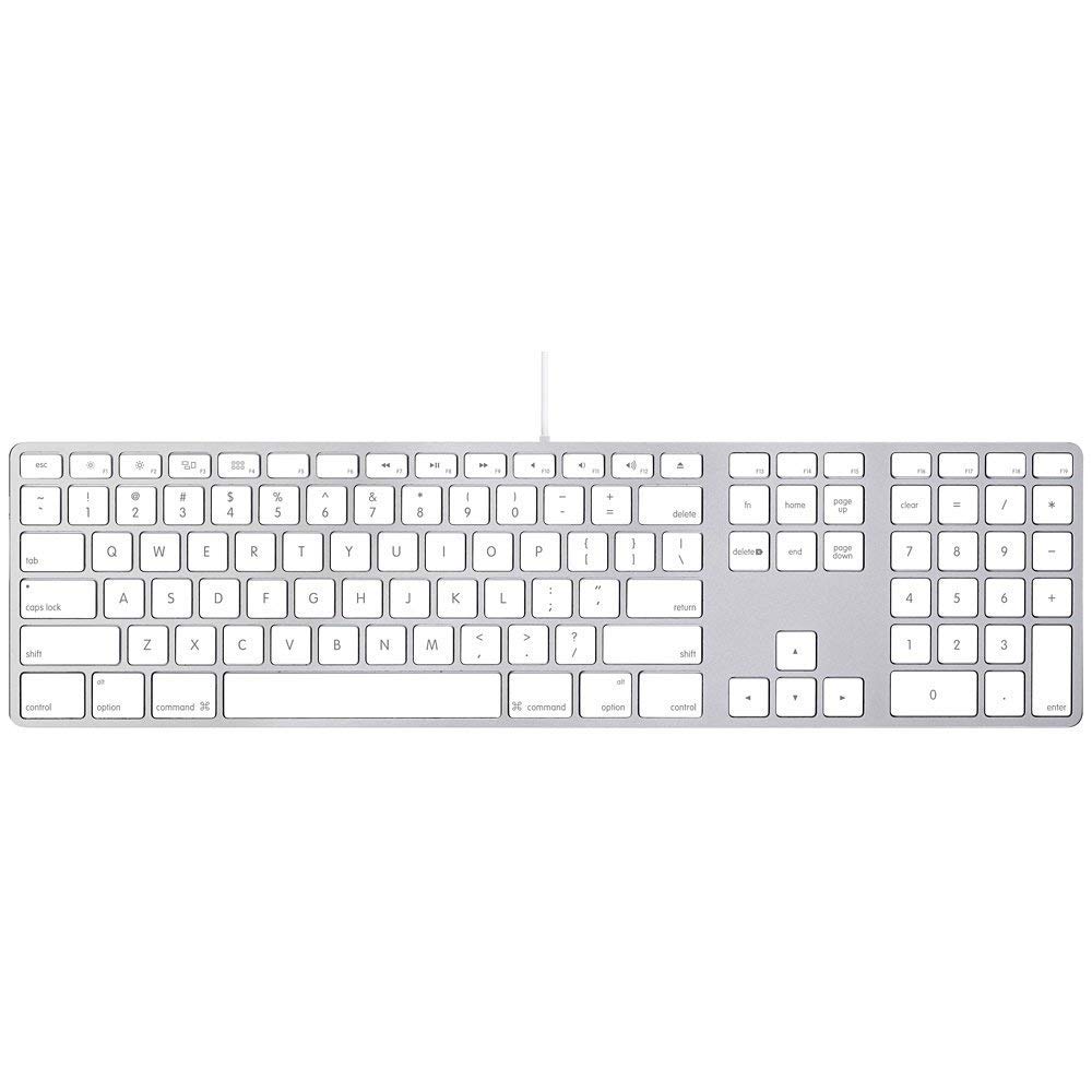 Photo 1 of Apple Wired Keyboard with Numeric Keypad Compatible with Mac OS X v.10.6.8 & later Versions (MB110LL/B) (Renewed)
