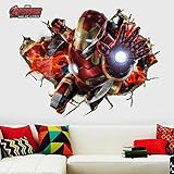 3D Wall Decor Stickers For Kids Room - Birthday and Theme Party Supplies Wall Decals (Iron Man)