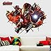 3D Wall Decor Stickers For Kids Room - Birthday and Theme Party Supplies Wall Decals (Iron Man)
