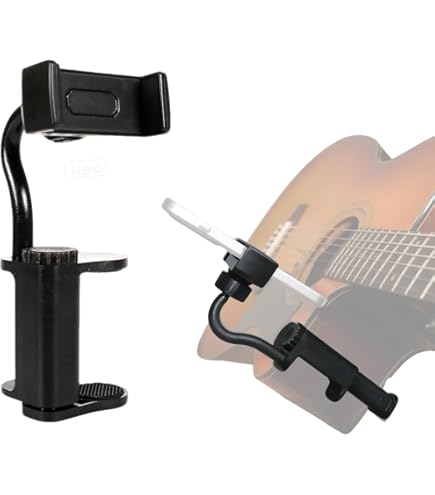 Sanpyl Guitar Phone Holder With Telescopic Clamp For