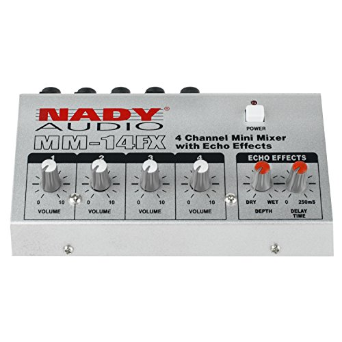 Nady mm-14fx 4-channel microphone mixer with integrated…