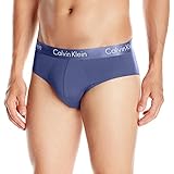 Calvin Klein Men's Liquid Stretch Micro Hip Brief, Crown Blue, Large