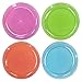 Party Essentials Hard Plastic 9-Inch Round Party/Luncheon Plates, Assorted Neon, 20-Count