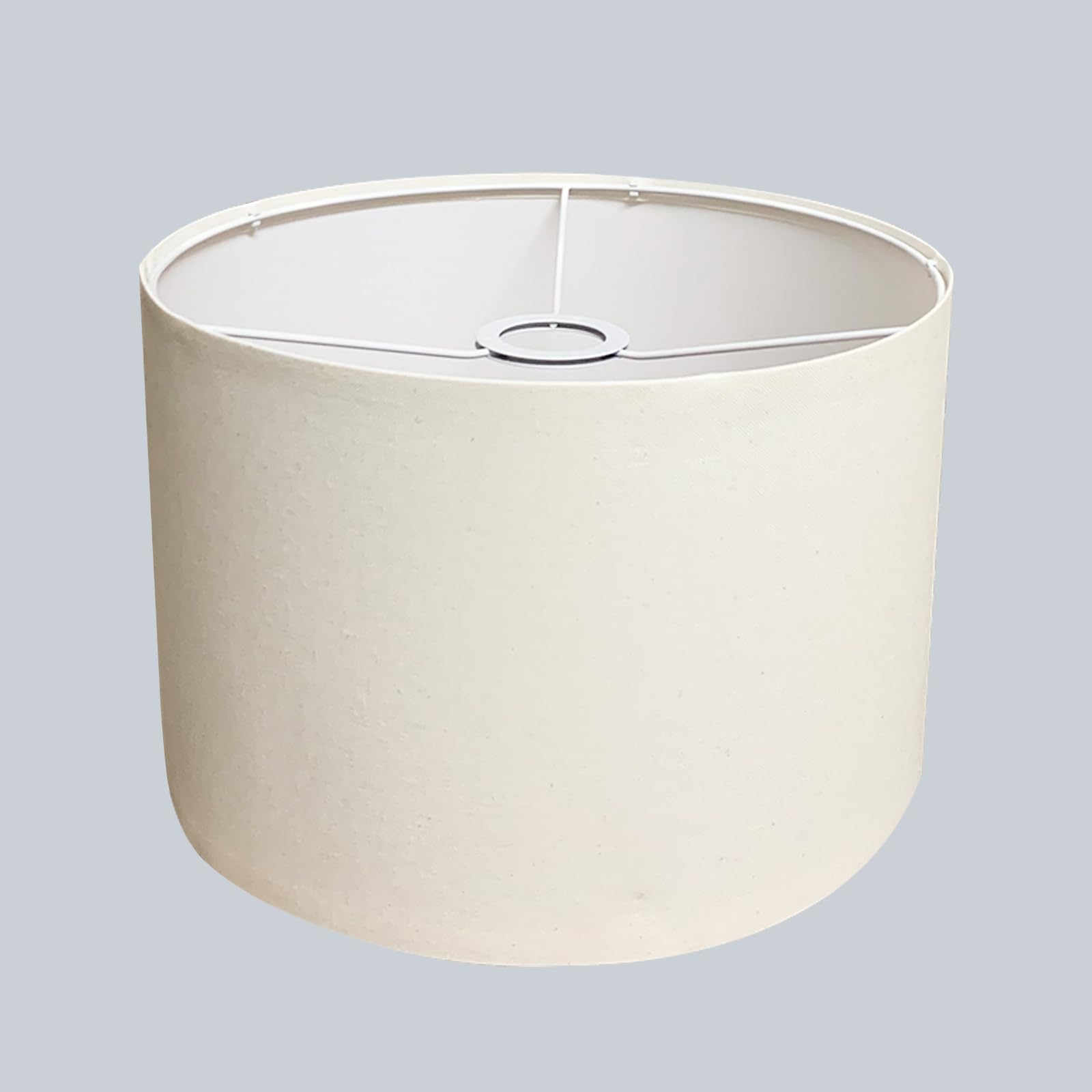 Eylkeup Lamp Shade, Lampshades for Ceiling Lights, 30x30x20 Natural Linen Handmade, Modern Lampshade Ivory Linen Effect Fabric Lampshades (White)